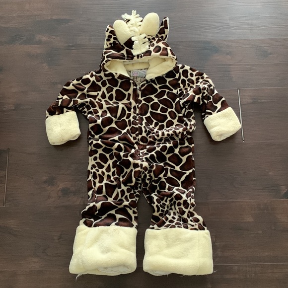 GIRAFFE PLUSH ONSIE HALLOWEEN COSTUME SLEEPER ZIP UP 18M-2T - Picture 2 of 13